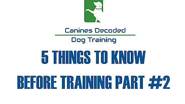 5 Things to Know Before Training Part 2